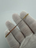 7.5" 14K Tri-Color Gold Rope 2.5mm 3.5g