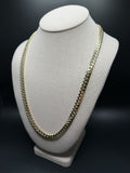 10K yellow gold 9mm handmade Miami Cuban link chain with box lock clasp
