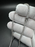 18" 11ctw Moissanite Silver Tennis Chain 2mm 16.5g