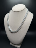 20" 12mm silver moissanite Cuban chain, 26.21ctw D VVS1, 109.4g – Ott Family Jewelry (4)