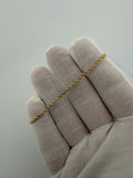 7" 10K Yellow Gold Rope Bracelet 2.5mm 3.1g