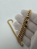 22" 14k Yellow Gold Curb 7.5mm 40.56g