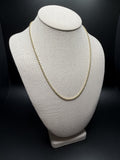 20" 14k Yellow Gold Diamond Cut Moon Bead Chain 2.5mm 11.0g