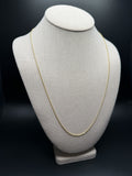 24" 14k Yellow Gold Franco 1mm 4.1g