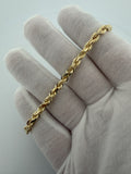 8" 14k Yellow Gold Rope 4.5mm 14.3g