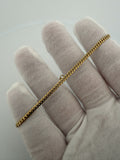 8" 14K Yellow Gold Cuban 2.5mm 4.5g
