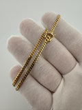 18" 14k Yellow Gold Cuban 3mm 13.6g