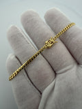 7.5" 10K Yellow Gold Cuban Bracelet 3mm 4.94g