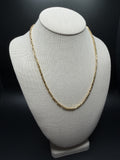 20" 14K Yellow Gold Fancy Rounded Box Link 3.3mm 9.17g