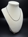 16 inch 3mm curb chain in 14K white gold, 4.93g, view 4 - Ott Family Jewelry