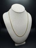 22" 14K Yellow Gold Cuban 3mm 16.08g