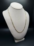 22" 14k Yellow Gold Figaro 5mm 16.9g