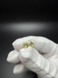 6mm 14k Yellow Gold Peridot Studs .65g