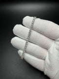 7" Silver Moissanite Tennis Bracelet 3mm 8.9g