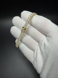 7" 4mm gold over silver moissanite tennis bracelet, 12.33ctw D VVS1, 12.4g – Ott Family Jewelry (4)