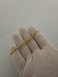 7.5" 10k Yellow Gold Cuban 4mm 9.12g