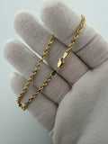 8" 14k Yellow Gold Rope 3mm 6.33g