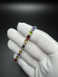 7" 4mm rainbow natural gemstone tennis bracelet, 20ctw, 925 silver, 9.3g – Ott Family Jewelry (4)
