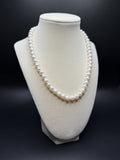 18" 14k Yellow Gold 8mm Freshwater Pearl Necklace 41g