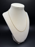 18" 14K Yellow Gold Two-Tone Serpentine 1.5mm 2.1g