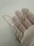 22" 14K Yellow Gold Figaro 2mm 3.93g