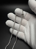 16" Silver 2mm 9ctw Moissanite Tennis Chain 19.2g