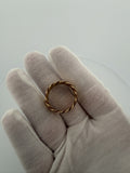 Size 11 14K Yellow Gold Cuban Ring 10mm 11.42g