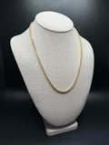 20" 14K Yellow Gold Foxtail Franco 3mm 9.85g