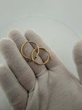 25mm x 2mm 14K yellow gold hoop earrings, 1.85g – Ott Family Jewelry (4)