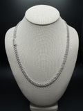 22" Silver 13ctw VS/VVS Lab Diamond Cuban Link 6mm 42.0g