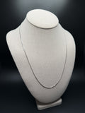22" 14K White Gold Box Chain 1mm 4.7g