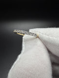 Size 7 14k Yellow Gold 1/2ctw E-F VS/VVS Lab Diamond Half Eternity Band 2mm 1.9g