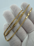 16" 14K Yellow Gold Cuban Chain 2mm 5.5g