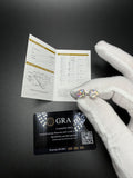 8mm Silver Moissanite Studs GRA Certified 2.0g