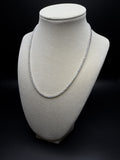 17" 14k White Gold 7.03ctw E-F VS Lab Diamond Tennis Chain EGL Certified 2.2mm 11.25g