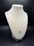18" 14k Yellow Gold Chain & 1" 1ctw VS/VVS Lab Diamond Cross 1.5g