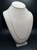 24" 14k Yellow Gold Foxtail Franco 1.5mm 2.85g