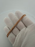 8" 14K Rose Gold Cuban 5.5mm 19.3g