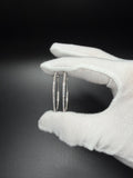 40mm Silver Oval Shape .75ctw VS/VVS Lab Diamond Hoops 5.0g