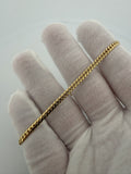 8" 14K Yellow Gold Cuban 3mm 7.34g