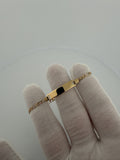 6 inch 3mm Figaro baby ID bracelet in 14K yellow and rose gold, 3.2g, view 4 - Ott Family Jewelry