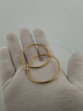 45mm x 2mm 14k Yellow Gold Hoops 2.9g