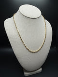 20" 14k Yellow Gold Fancy Paperclip 3.5mm 6.81g