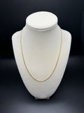 18" 14k Yellow Gold Rounded Box Chain 1.5mm 3.4g