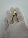 2" 14k Yellow Gold Italian Horn (5mm Bail) 1.73g