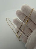 18" 14K Yellow Gold Box Chain 1mm 3.9g