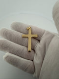2" 14k Yellow Gold Classic Latin Cross 3.5mm Bail 3.0g