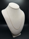22" 14K Yellow Gold Box Chain 1mm 2.2g