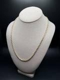 10K 8mm Handmade Solid Rope Chain