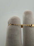 6 inch 1.5mm tri-color Valentino baby ID bracelet in 14K gold, 2.4g, view 4 - Ott Family Jewelry